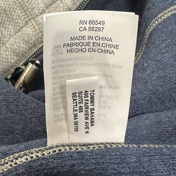 Tommy Bahama Men’s Small Reversible Vest Flipshore Full Zip Blue Gray Rockshade - Picture 8 of 10